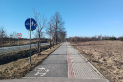 Ścieżki rowerowe w Ornecie - ulica Elbląska