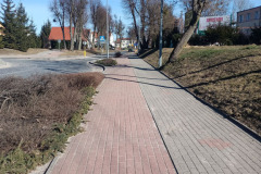 Ścieżki rowerowe w Ornecie - ulica Rozjazdowa (rondo)