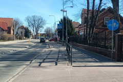 Ścieżki rowerowe w Ornecie - ulica 1-go Maja
