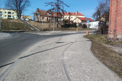 Ścieżki rowerowe w Ornecie - ulica Aleja Wojska Polskiego (rondo)